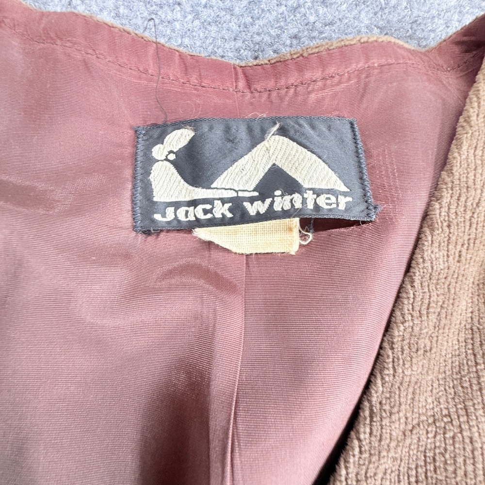 Vintage Jack Winter Corduroy Two Piece Vest and Wide Leg Pants Set Camel Brown - Picture 2 of 9